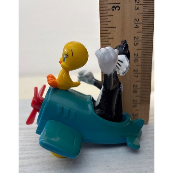 Mcdonald's Happy Meal 1989 Looney Tunes Tweety Bird & Sylvester Plane Figure - Picture 6 of 8